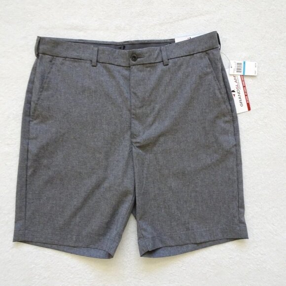 Grand Slam Golf Shorts Men's Size 36 Gray Stretch Wicking UPF 50 - Picture 1 of 5